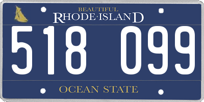 RI license plate 518099