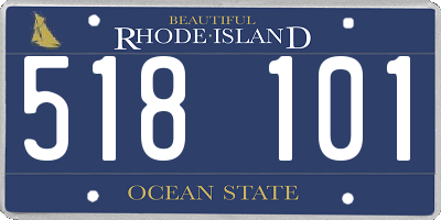 RI license plate 518101