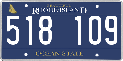 RI license plate 518109