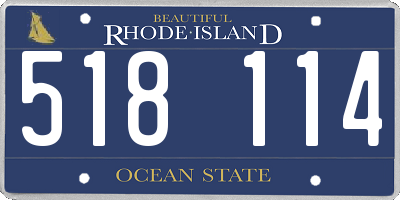 RI license plate 518114