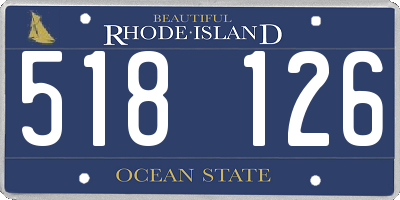 RI license plate 518126