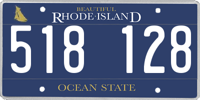 RI license plate 518128