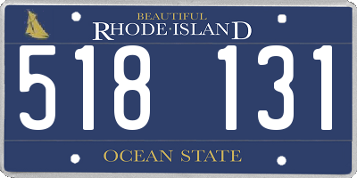 RI license plate 518131
