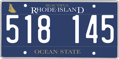 RI license plate 518145