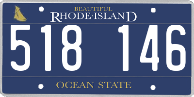 RI license plate 518146