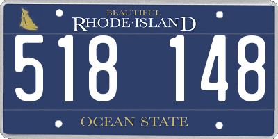 RI license plate 518148