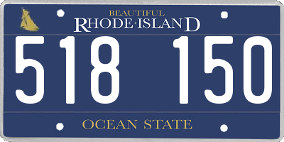 RI license plate 518150