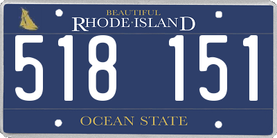 RI license plate 518151