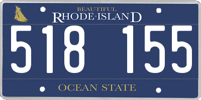 RI license plate 518155