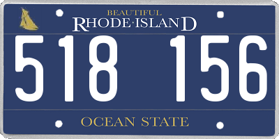 RI license plate 518156