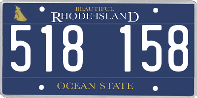 RI license plate 518158
