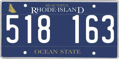 RI license plate 518163