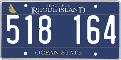 RI license plate 518164