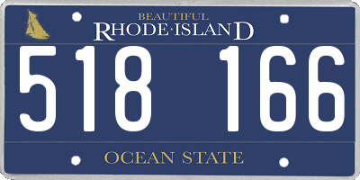RI license plate 518166