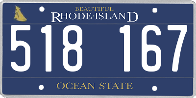 RI license plate 518167