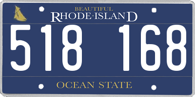 RI license plate 518168