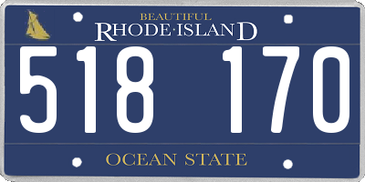 RI license plate 518170