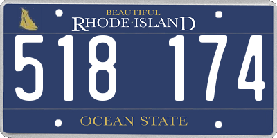 RI license plate 518174