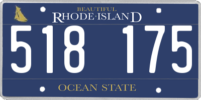 RI license plate 518175