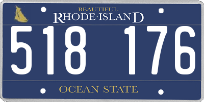 RI license plate 518176