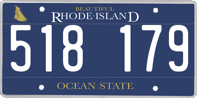 RI license plate 518179