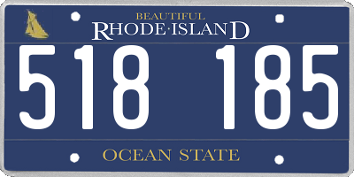 RI license plate 518185