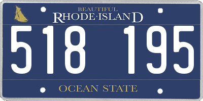 RI license plate 518195
