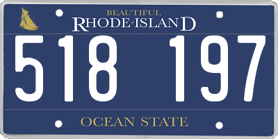 RI license plate 518197