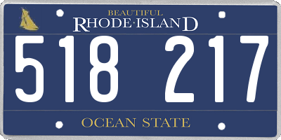RI license plate 518217