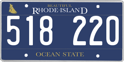 RI license plate 518220