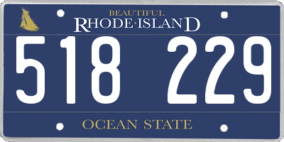 RI license plate 518229