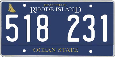 RI license plate 518231