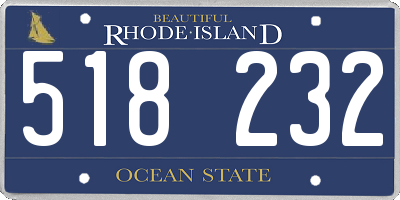 RI license plate 518232