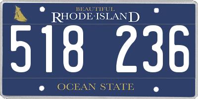 RI license plate 518236
