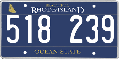 RI license plate 518239