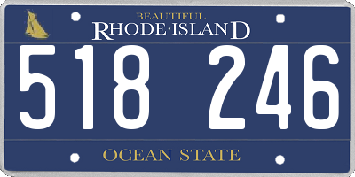RI license plate 518246