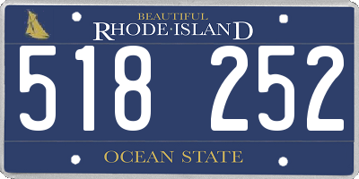 RI license plate 518252