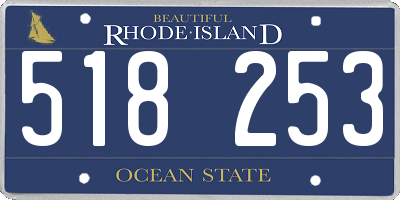 RI license plate 518253