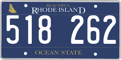 RI license plate 518262