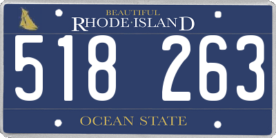RI license plate 518263