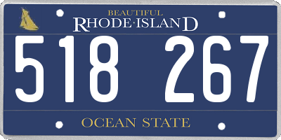 RI license plate 518267