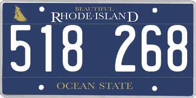 RI license plate 518268