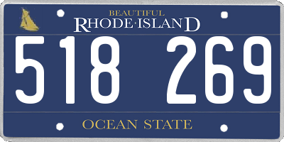 RI license plate 518269