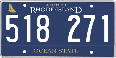 RI license plate 518271