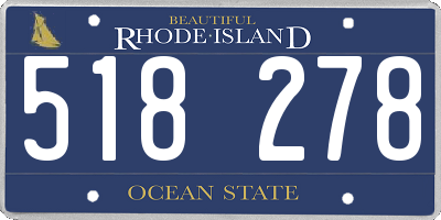 RI license plate 518278