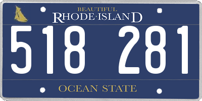 RI license plate 518281
