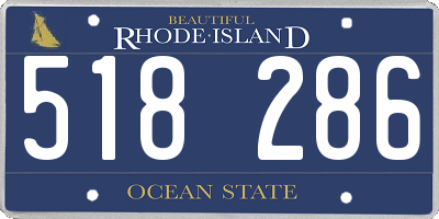 RI license plate 518286