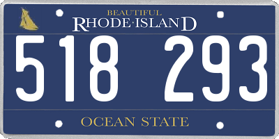 RI license plate 518293