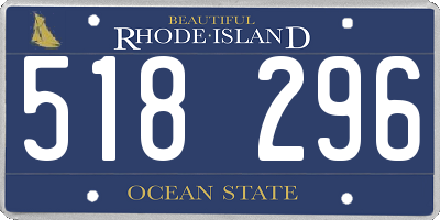 RI license plate 518296