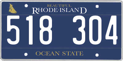 RI license plate 518304